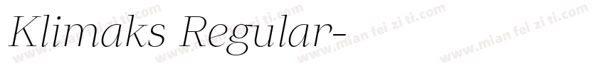 Klimaks Regular字体转换
